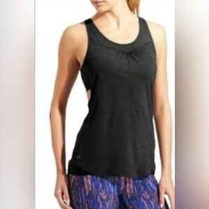 Athleta Gel Mesh Compression Workout Tank Top / Black / Large / Gym Clothing